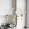 thumbnail image 1 of Hunter - Xidane 3-light Alturas Gold, Medium Size Chandelier, Dimmable, Mid Century Modern Style, Candle Shaped, for Bedrooms, Dining, Living Rooms - 19739, 1 of 8