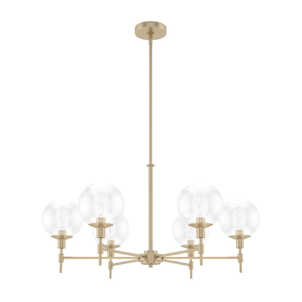 Xidane 32" Alturas Gold Metal 6-Light Chandelier
