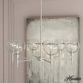 thumbnail image 1 of Hunter - Xidane 6-light Brushed Nickel, Large Chandelier, Dimmable, Mid Century Modern Style, Round Shaped, for Bedrooms, Dining, Living Rooms - 19744, 1 of 8