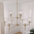 thumbnail image 1 of Hunter - Xidane 9-light Alturas Gold, Large Chandelier, Dimmable, Round Shaped, for Bedrooms, Dining, Living Rooms - 19745, 1 of 8