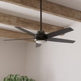 thumbnail image 1 of Hunter 52 inch Indoor Ceiling Fan with LED Light and Remote Control - Black Ceiling Fan, Standard Mount, 5 Blades, For Bedroom, Living Room, or Kitchen, Quiet - Zayden 51694, Matte Black, 1 of 17