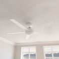 thumbnail image 1 of Hunter 52 inch Indoor Ceiling Fan with LED Light and Remote Control - White Ceiling Fan, Standard Mount, 5 Blades, For Bedroom, Living Room, or Kitchen, Quiet - Zayden 51697, Fresh White, 1 of 17