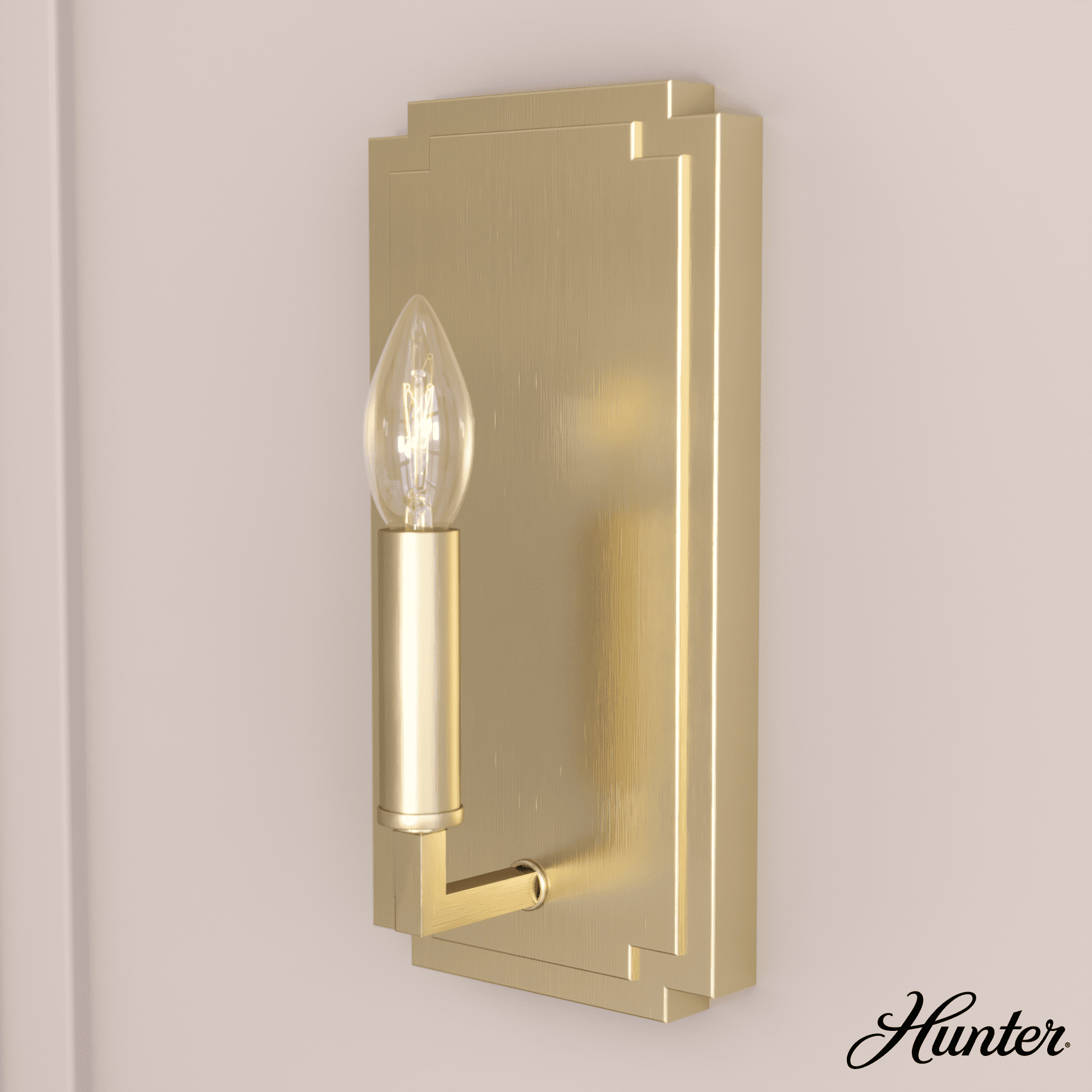 Alturas Gold Zoanne 1-Light Dimmable Geometric Wall Sconce