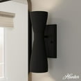 thumbnail image 1 of Hunter - Zola 2-light Matte Black, Small Sconce Light, Dimmable, Formal Style, for Bedrooms, Dining, Living Rooms - 19826, 1 of 9