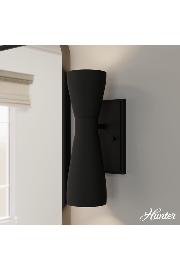 - Zola 2-light Matte Black, Small Sconce Light, Dimmable, Formal Style, for Bedrooms, Dining, Living Rooms - 19826
