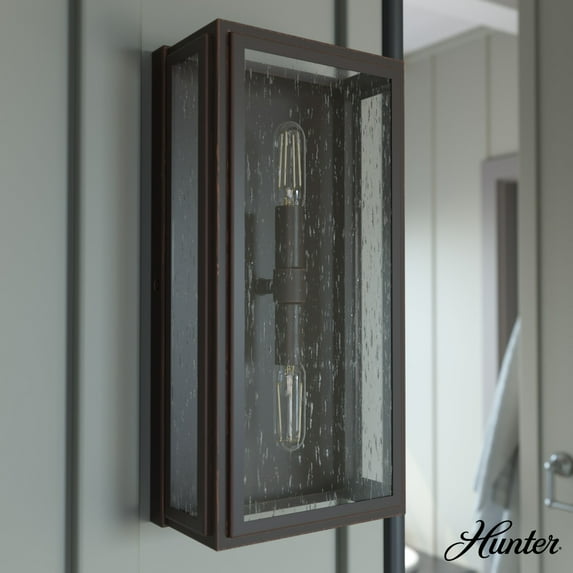 Hunter - Felippe 2-light Onyx Bengal, Small Sconce Light, Dimmable, Casual Style, for Bedrooms, Dining, Living Rooms - 19977