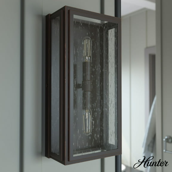 Hunter - Felippe 2-light Onyx Bengal, Small Sconce Light, Dimmable, Casual Style, for Bedrooms, Dining, Living Rooms - 19977