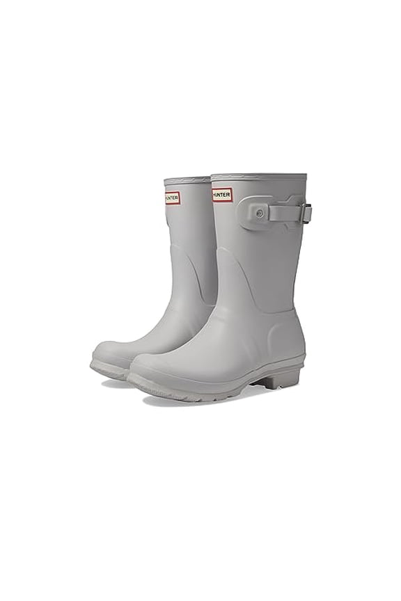 Footwear Women's Original Short Back Adjustable Rain Boots, Patter Grey, 7