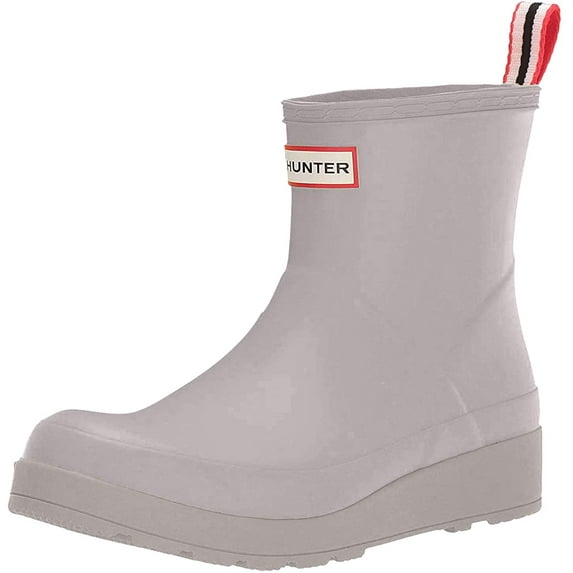 Hunter Footwear Women's Play Short Rain Boot, Zinc Grey, 8