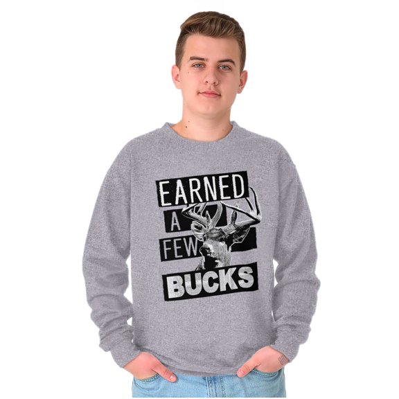 Hunter Funny Earned a Few Bucks Unisex Plus Size Sweatshirt Brisco Brands 5X