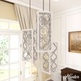 thumbnail image 1 of Hunter - Gablecrest 3-light Distressed White, Medium Size Cluster Light, Dimmable, Transitional Style, Round Shaped, for Bedrooms, Dining, Living Rooms - 19996, 1 of 7