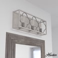 thumbnail image 1 of Hunter - Gablecrest 3-light Distressed White, Medium Size Vanity Light, Dimmable, Transitional Style, for Bedrooms, Dining, Living Rooms - 19397, 1 of 8