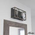 thumbnail image 1 of Hunter - Gablecrest 2-light French Oak, Medium Size Vanity Light, Dimmable, Transitional Style, for Bedrooms, Dining, Living Rooms - 19394, 1 of 8