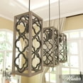 thumbnail image 1 of Hunter - Gablecrest 3-light French Oak, Large Cluster Light, Dimmable, Transitional Style, Linear Shaped, for Bedrooms, Dining, Living Rooms - 19948, 1 of 8