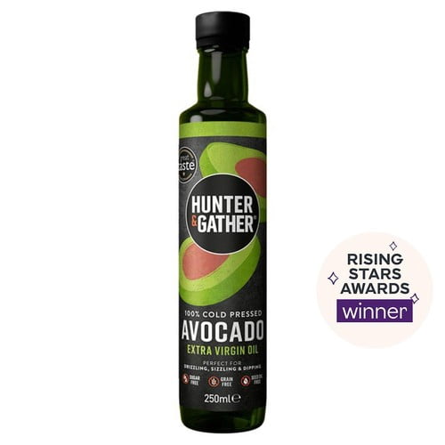 Hunter & Gather Cold Pressed Extra Virgin Avocado Oil 250ml, British Import (Pack of 2)