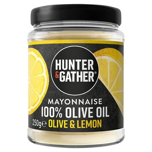 Hunter & Gather Olive and Lemon Olive Oil Mayonnaise 250g, British Import (Pack of 2)