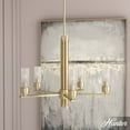 thumbnail image 1 of Hunter - Gatz 5-light Alturas Gold, Large Chandelier, Dimmable, Candle Shaped, for Bedrooms, Dining, Living Rooms - 19783, 1 of 7