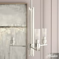 thumbnail image 1 of Hunter - Gatz 3-light Brushed Nickel, Medium Size Chandelier, Dimmable, Modern Style, Candle Shaped, for Bedrooms, Dining, Living Rooms - 19782, 1 of 7