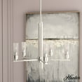 thumbnail image 1 of Hunter - Gatz 5-light Brushed Nickel, Large Chandelier, Dimmable, Candle Shaped, for Bedrooms, Dining, Living Rooms - 19784, 1 of 7