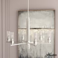 thumbnail image 1 of Hunter - Gatz 6-light Brushed Nickel, Large Chandelier, Dimmable, Modern Style, Candle Shaped, for Bedrooms, Dining, Living Rooms - 19786, 1 of 7