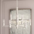 thumbnail image 1 of Hunter - Gatz 9-light Brushed Nickel, Large Chandelier, Dimmable, Modern Style, Candle Shaped, for Bedrooms, Dining, Living Rooms - 19788, 1 of 7