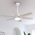 thumbnail image 1 of Hunter - Georgetown Indoor Ceiling Fan With Light, Remote, 52-inch, Fresh White, Modern-style, 6-speed DC Motor, Quick Installation, Energy Star, 52784, 1 of 19