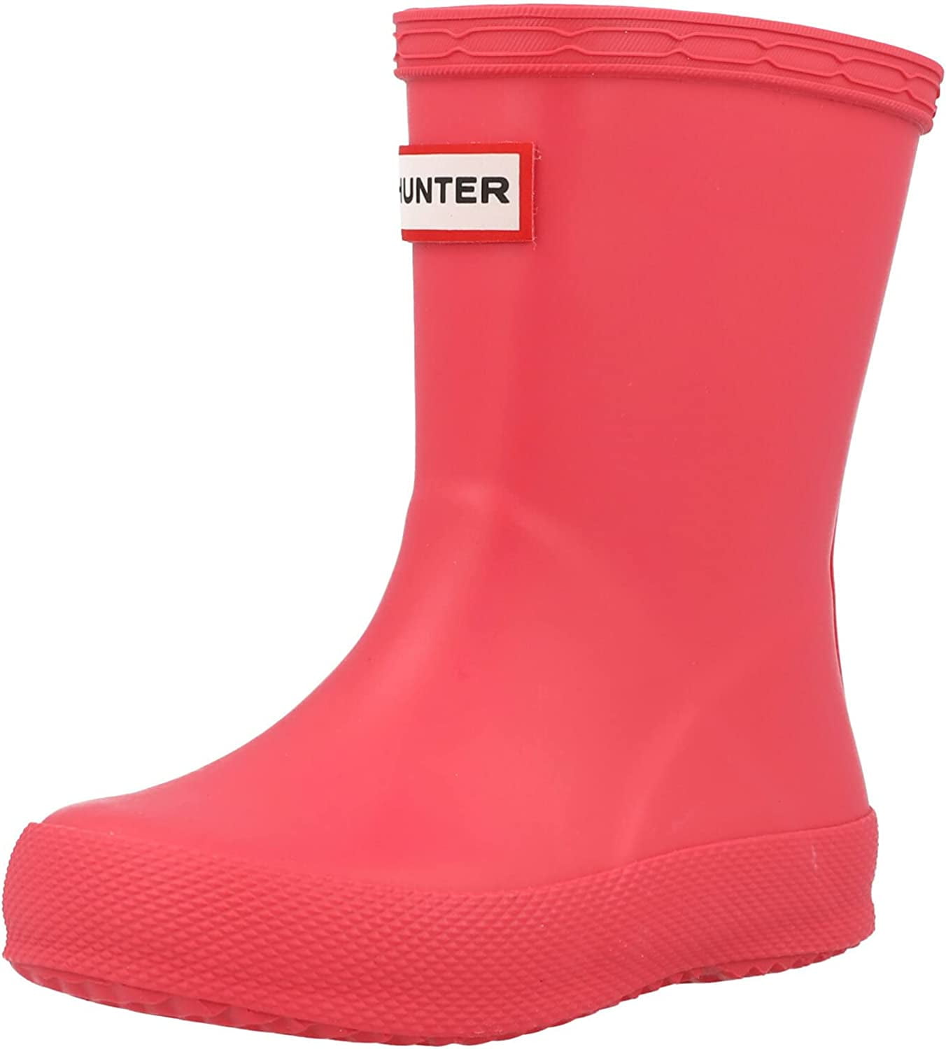 Hunter Girls Original First Classic Rain Boots, Bright Pink,13 M US