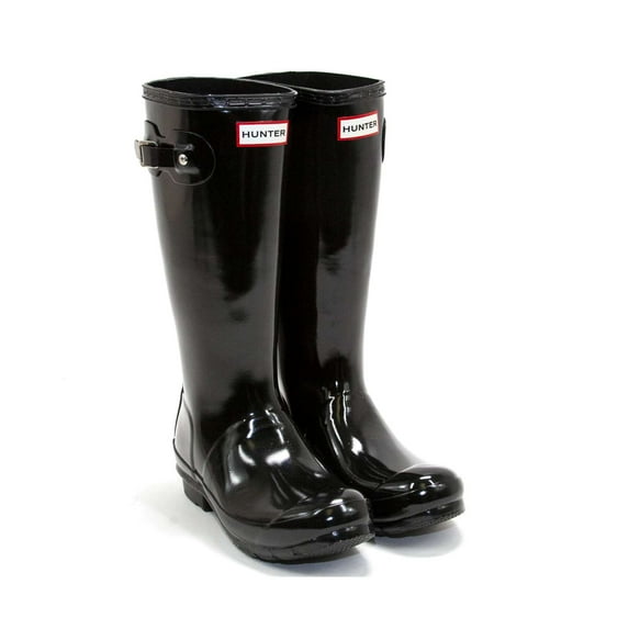 Hunter Girls Original Gloss Rain Boot, Black,6 M US