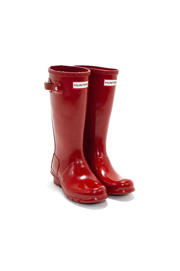 Girls Original Gloss Rain Boot, Military Red,1 M US