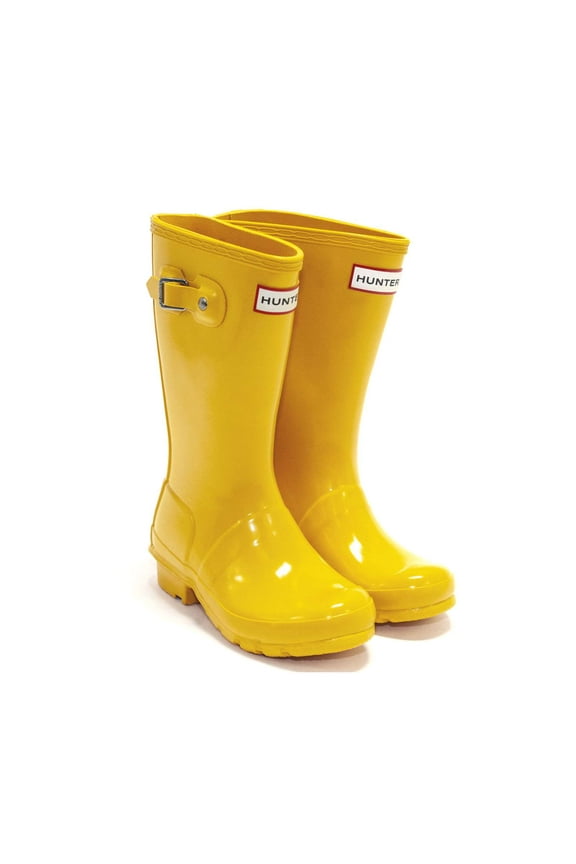 Girls Original Gloss Rain Boot, Yellow,3 M US