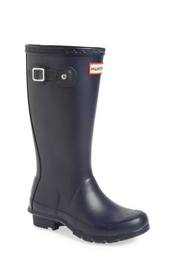 Stivali Da Pioggia Hunter Original Per Bambini – Colore Giallo, Taglia 2 (Piccolo), Realizzati In Gomma Naturale Con Cinghia Riflettente