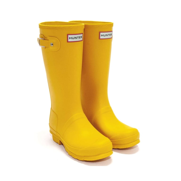 Hunter Girls Original Rain Boot, Yellow,2 M US