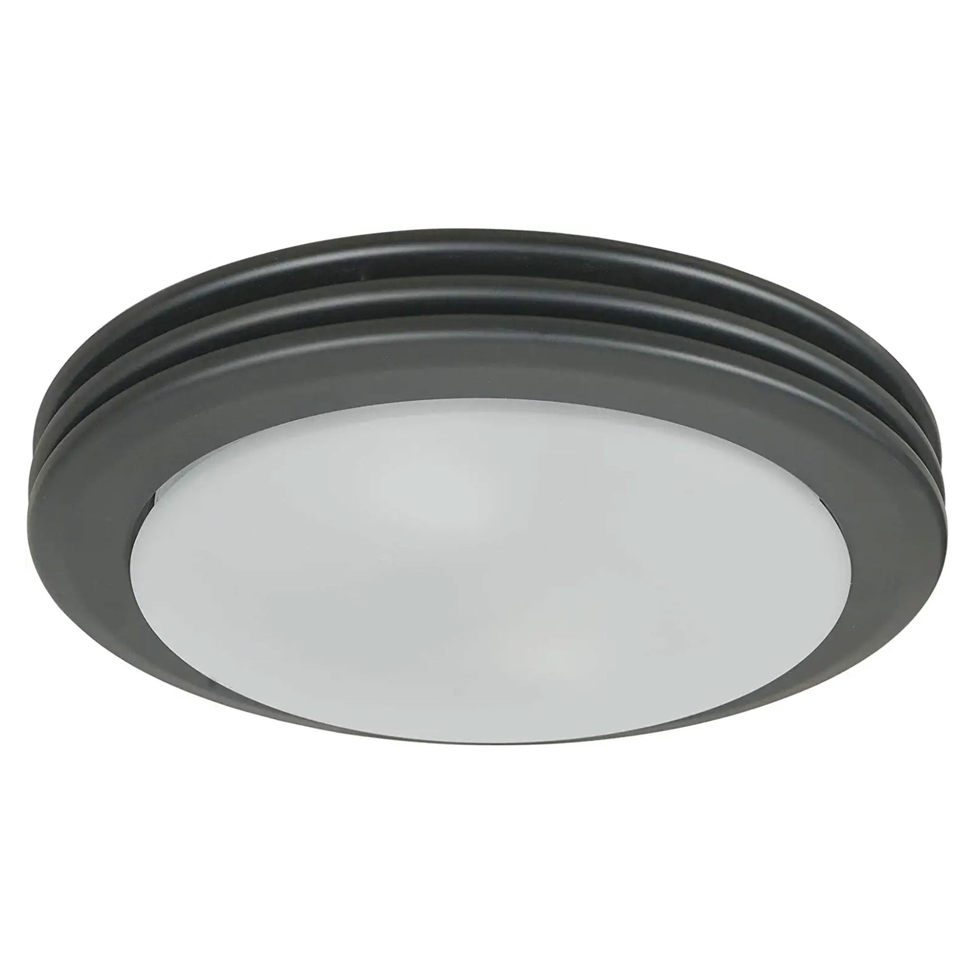Hunter Saturn Bathroom Ventilation Exhaust Fan and Light, Matte Black ...