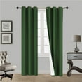 thumbnail image 1 of Hunter Green 1-Piece Noa Solid Blackout Grommet-Top Window Curtain Panel 37" W X 95" L, 1 of 2