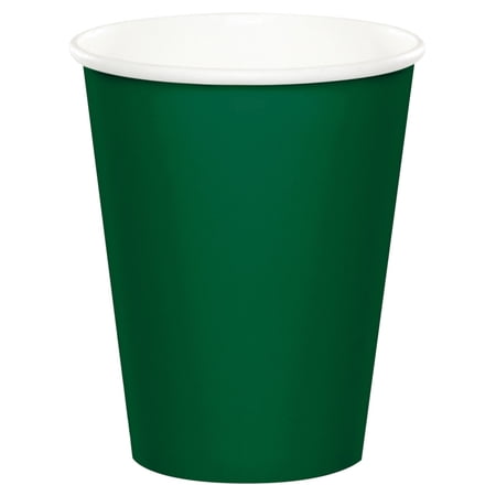 Hunter Green 9 oz Cups 72 Count for 72 Guests