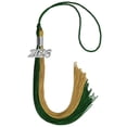 thumbnail image 1 of Endea Graduation Hunter Green/Antique Gold Graduation Tassel with Silver Date Drop, 1 of 11