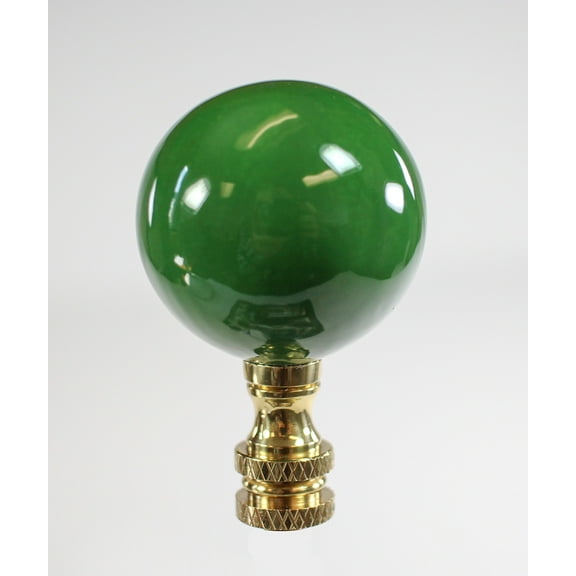Hunter Green Ceramic Ball Finial 2.25"h