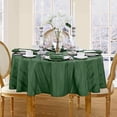 thumbnail image 1 of Christmas Hunter Green Denley Woven Textured Satin Stripe 60 x 84 inch Oval Fabric Dining Tablecloth, 1 of 3