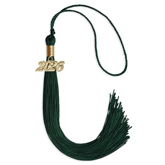 Endea Graduation Hunter Green Graduation Tassel with Gold Date Drop