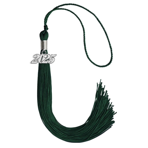 Endea Graduation Hunter Green Graduation Tassel with Silver Date Drop