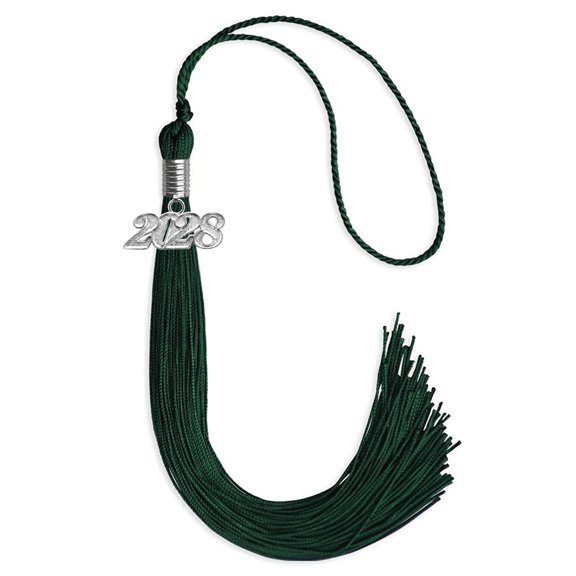 Endea Graduation Hunter Green Graduation Tassel with Silver Date Drop