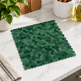 Hunter Green-Hex Hex Aluminum Peel and Stick Metal Backsplash Tiles, 5 ...