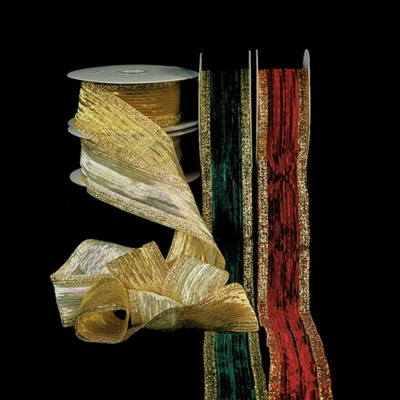 Hunter Green Holiday Charm Wired Craft Ribbon 2" x 20 Yards