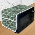 thumbnail image 1 of Hunter Green Microwave Oven Cover, Checkered Pattern with Squares and Crossing Lines, Water Resistant Organizer with Pockets for Kitchen, 36" x 12", Hunter Green Multicolor, by Ambesonne, 1 of 1