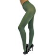 thumbnail image 1 of Hunter Green Opaque Stretchy Soft Leotard Tights, 1 of 1