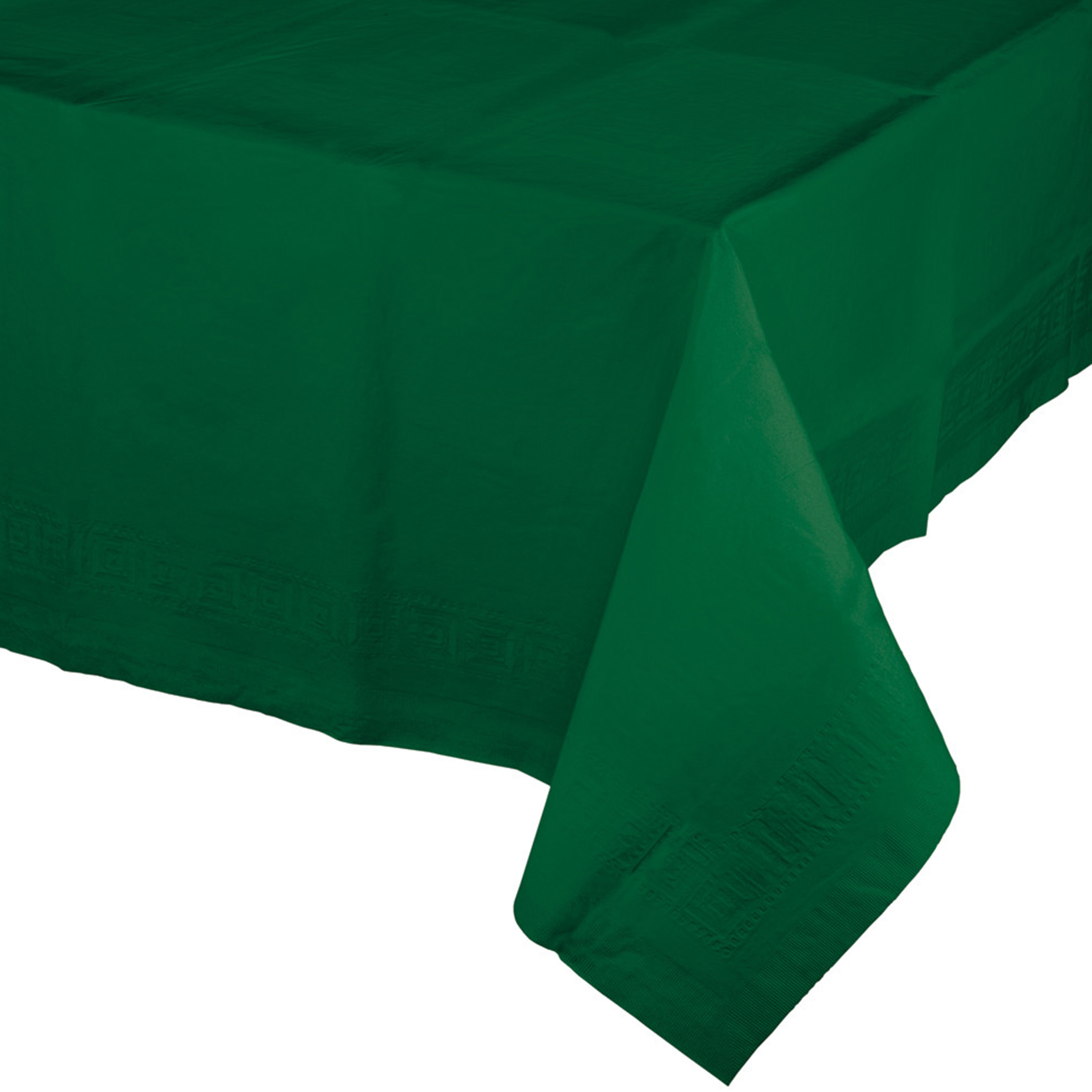 Hunter Green Paper Tablecloths, 3 Count