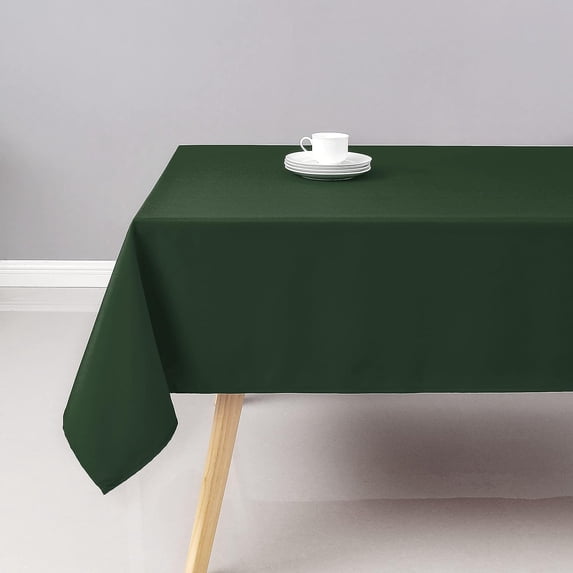 Hunter Green Rectangle Tablecloth Wrinkle Resistant Washable Fabric Table Cloth for Dining,Kitchen, Parties Weddings and Outdoor Use 60 Inch by 102 Inch