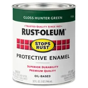 Hunter Green, Rust-Oleum Stops Rust Gloss Protective Enamel-7738502, Quart