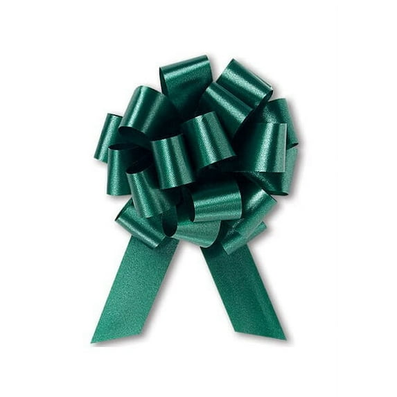 Hunter Green Satin 5inch Gift Wrapping Decorative Pull Bows -10pack