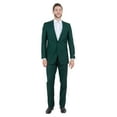 thumbnail image 1 of Hunter Green Solid 2-PC Slim Fit Performance Stretch Suits, 1 of 4